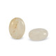 Natursteinperle Quarz Oval 8x6mm Peachy white